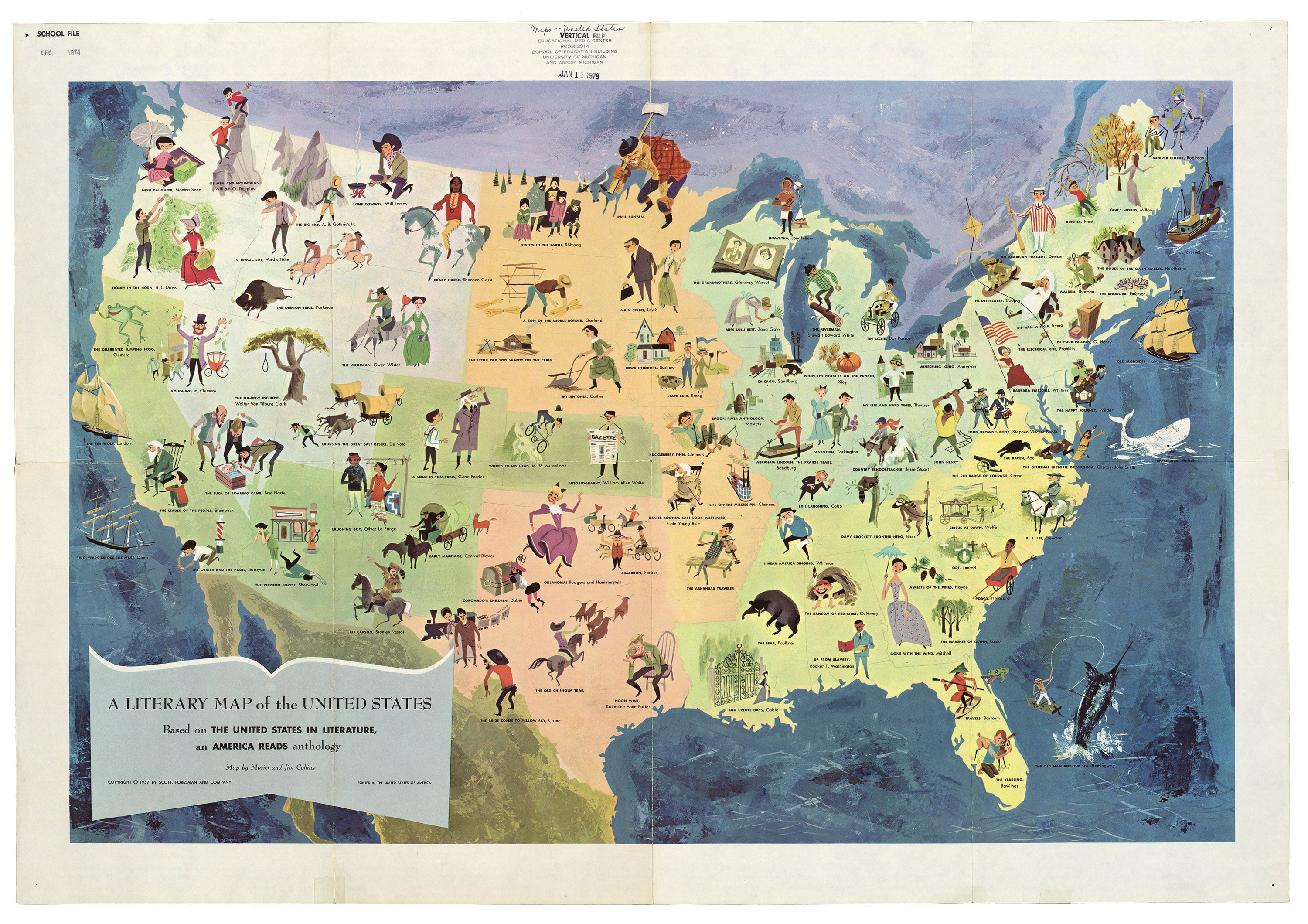 Mapas pictóricos dos Estados Unidos